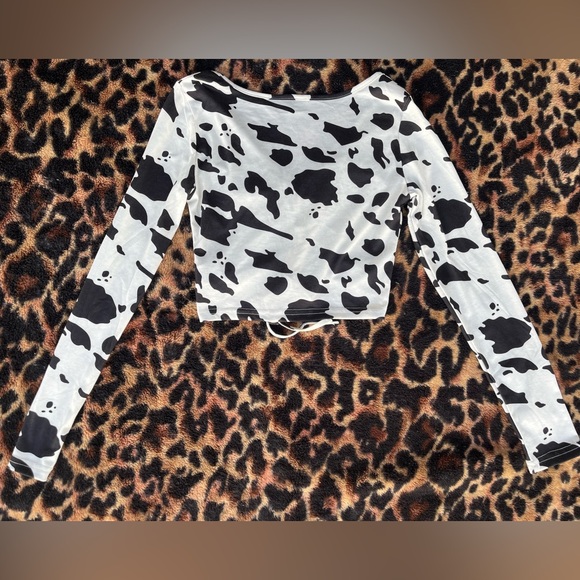 Cow print crop top - Picture 2 of 3